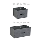 thumbnail of Relaxdays Kommode Industrial, HBT: 78,5 x 100 x 30 cm, 8 Schubladen, Stoff & Metall, Holzoptik, Sideboard, grau/braun