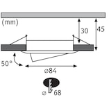 thumbnail of Paulmann LED Einbauleuchte Smart Home Zigbee Nova Plus Coin  schwenkbar  rund 84mm 50° 6W 470lm 230V dimmb Tunable White Eisen gebürstet 92961