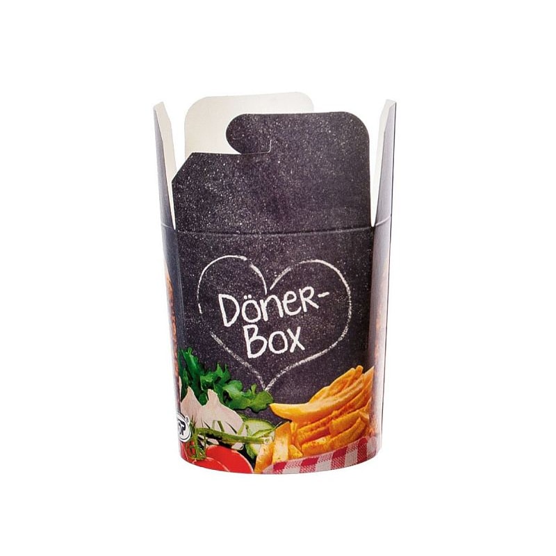 500x Dönerbox Snackbox 480 ml 16 OZ mit Druck