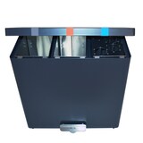 thumbnail of DutchDesign RecycloKick 3 pedaalemmer aluminium 3 × 34 liter L 738 x B 460 x H 698 mm– grafietgrijs