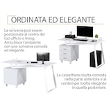 thumbnail of Mod. ELEGANT BIANCA Scrivania Tavolo per computer Mobile con Cassetti per camera ufficio by Yelloo