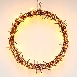 thumbnail of ECD Germany LED Lichterkranz Ø38 cm, 300 LEDs Warmweiß, 8 Leuchtmodi, IP44, Metallkranz Türkranz Hängekranz Weihnachtsdeko Innen/Außen