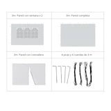 thumbnail of Pack 2 Carpas Plegables 3x3m Blanca - Gazebo 4 Paredes - UV 210D Silver Impermeable - Acero Reforzado - Bolsa Anclajes Catering Fiestas