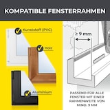 thumbnail of EASYmaxx Moskitonetz mit Pollenschutz mit Magnetbefestigung fürs Fenster - 150 x 130 cm - grau - 4er-Set