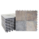 thumbnail of Baldosa HWC-E18, baldosa balcón/terraza piedra natural, 11x c/u 30x30cm = 1m² ~ color granito