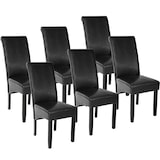 thumbnail of tectake 6 sedie da sala da pranzo con seduta ergonomica - nero - 403495