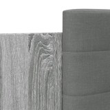 thumbnail of vidaXL Bettgestell mit Kopfteil und LED-Leuchten Grau Sonoma 90x200 cm
