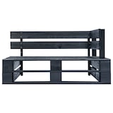 thumbnail of Helloshop26 - Banco de jardim mobiliário de pátio externo terraço de canto palete de jardim 110 x 65 x 55 cm madeira preta 02_0011135