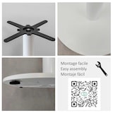 thumbnail of Restootab - Table Round pied blanc 120x70cm décor marbre perla