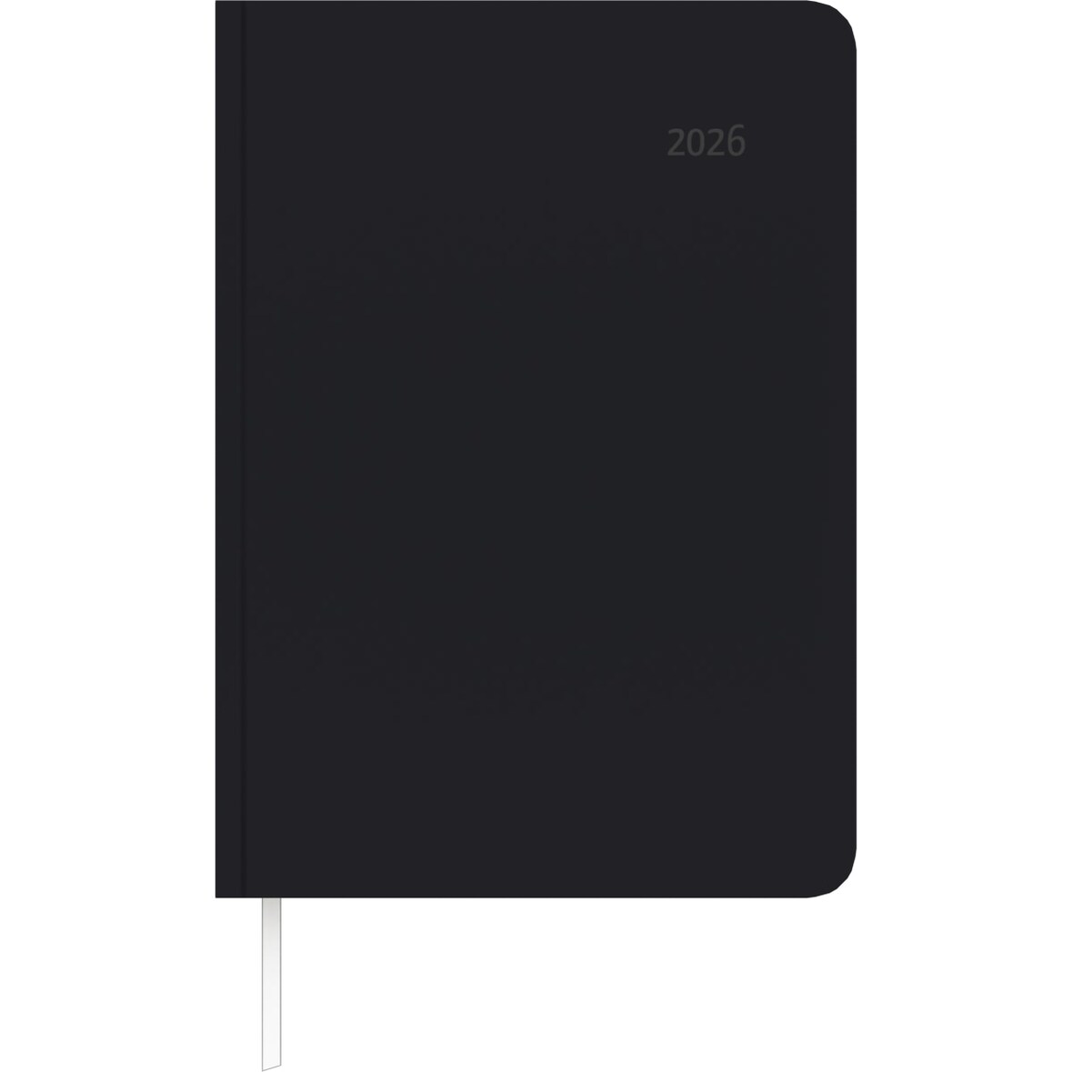 Buchkalender 879 mit Registerstanzung 15x21cm 1 Tag/1 Seite schwarz 2026
