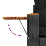 thumbnail of vidaXL Garten-Sofa-Set mit Kissen 14 pcs Schwarz 110 x 55 x 71 cm