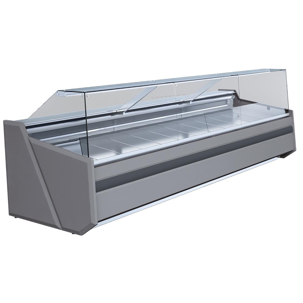 KBS Frischwarentheke 1330x1180x1220 mm mit Glasaufbau und Rückschiebescheiben