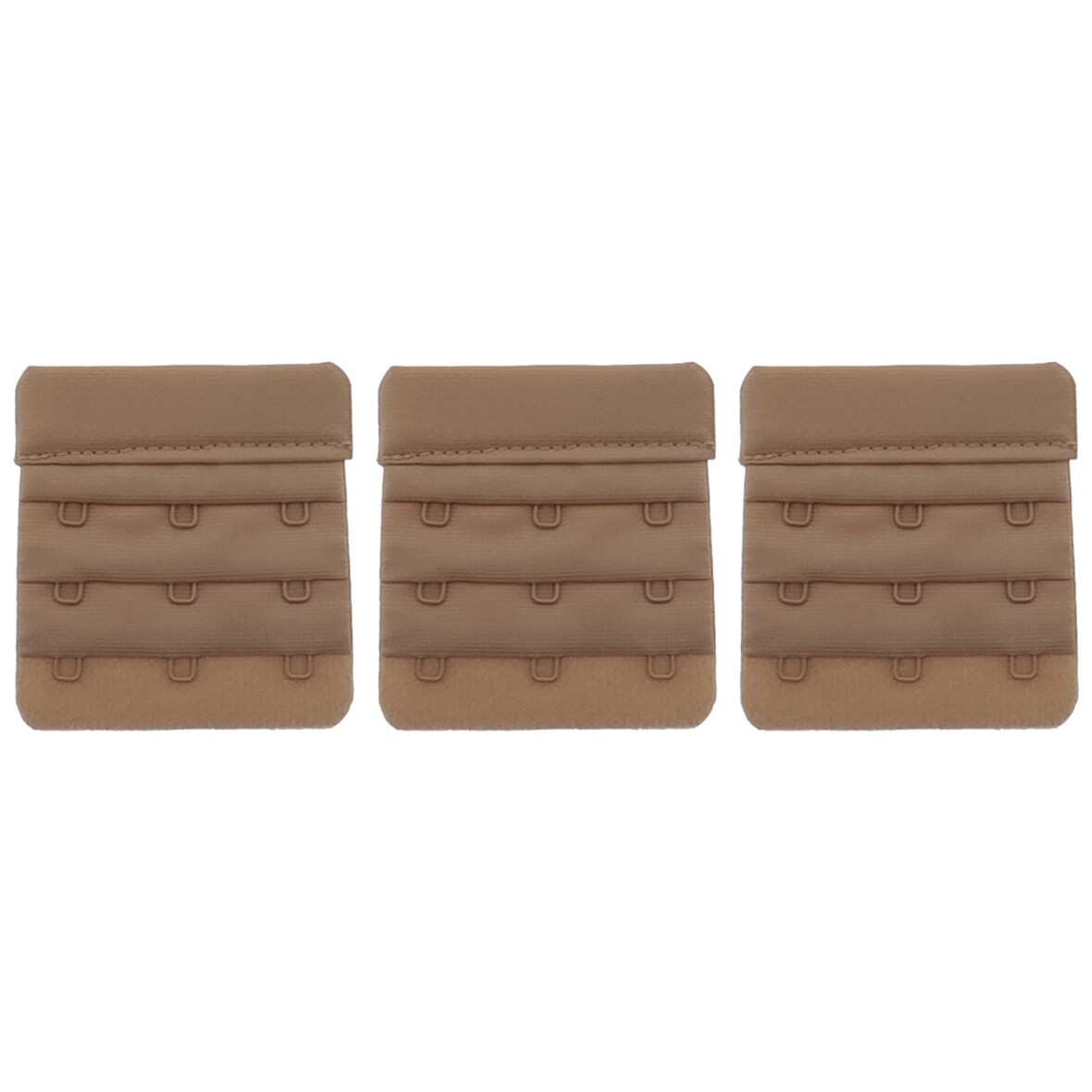 3er Set BH-Verlängerungen, 3-reihig, 57mm Breite, Farbe Beige – für flexiblen Tragekomfort und perfekte Passform