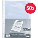 thumbnail of Lot de 20 Sachet de 50 pochettes perforées polypro grainé 4/100e