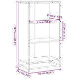thumbnail of vidaXL Bücherregal Braun Eichen-Optik 60x35x107,5 cm Holzwerkstoff