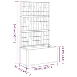 thumbnail of vidaXL Pflanzkübel mit Rankgitter Weiß 80x36x140 cm PP