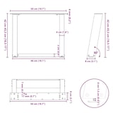 thumbnail of Helloshop26 - Set aus 2 U-förmigen abgewinkelten Couchtischbeinen 50 x 42 x 43 cm mit verstellbaren Nivellierfüßen modernes Design 02_0057048