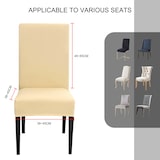 thumbnail of Intirilife 2x Elastische Stuhlhusse Stuhlüberzug in CREME mit 38 - 45 cm Sitzfläche und 45 - 65 cm Lehnenhöhe