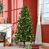 thumbnail of HOMCOM Árbol de Navidad Artificial Altura 180 cm Ignífugo con 714 Ramas 200 Luces LED IPX2 8 Modos Hojas de PVC Apertura Automática Base Plegable