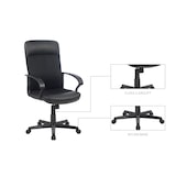 thumbnail of SIGMA Sedia da ufficio EC21, pelle, altezza seduta regolabile, nera