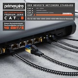 thumbnail of Primewire Flachbandpatchkabel CAT 8 mit Baumwollummantelung - Gigabit Ethernet LAN Kabel - 40 Gbit/s - S/FTP PIMF Schirmung - Netzwerkkabel - 15m
