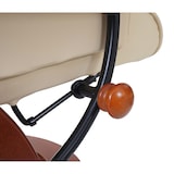 thumbnail of MCA sillón reclinable Montreal, TV sillón taburete, cuero genuino 130kg capacidad de carga ~ crema, color miel