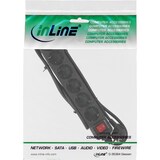 thumbnail of InLine® Steckdosenleiste, 6-fach Schutzkontakt, mit Schalter, schwarz, 3m
