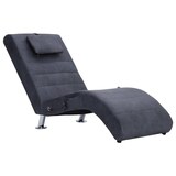 thumbnail of vidaXL Massage Chaiselongue mit Kissen Grau Wildleder-Optik