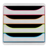 thumbnail of Exacompta 310913D 1x Exacompta, BIG-BOX Schubladenbox, 4 offene Laden, Serie Black Office - Schwarz/Harlekin