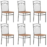 thumbnail of Décoshop26 - Lot de 6 chaises de salle à manger cuisine design simple et intemporel marron MDF CDS022581