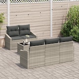 thumbnail of vidaXL 6-Teiliges Garten Sofa Set mit Kissen Hellgraues Rattan