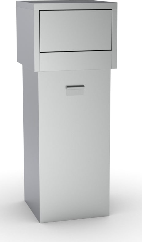 Chefgastro Edelstahl Mülleimer 80L BxTxH 470x470x1200mm