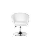 thumbnail of Design Relaxsessel SPM2.158 Loungesessel Kunstleder Cocktailsessel weiß, Sessel Drehbar, Esszimmerstuhl 120 kg, Clubsessel Leder-Optik, Drehstuhl