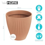 thumbnail of WellHome - Blumentopf aus rotationsgeformtem Kunststoff 56L Ø48x48cm in farbe Terrakotta - Latia Round MIDL