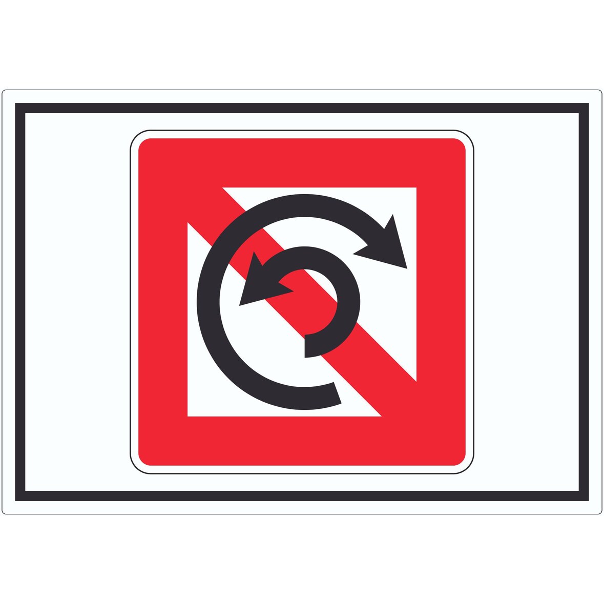 Wenden verboten Symbol Wendeverbot A1 (594x841mm)