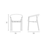 thumbnail of Nari - Sedia in tessuto grigio scuro 2 pz