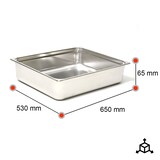 thumbnail of Romux® Cubeta  Gastronorm 2/1 - 65 mm de acero inoxidable