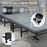 thumbnail of ECD Germany Gästebett 90×200 cm klappbar, mit Matratze, Stahlrahmen auf 8 Rädern, bis 200 kg, Reisebett Einzelbett tragbar