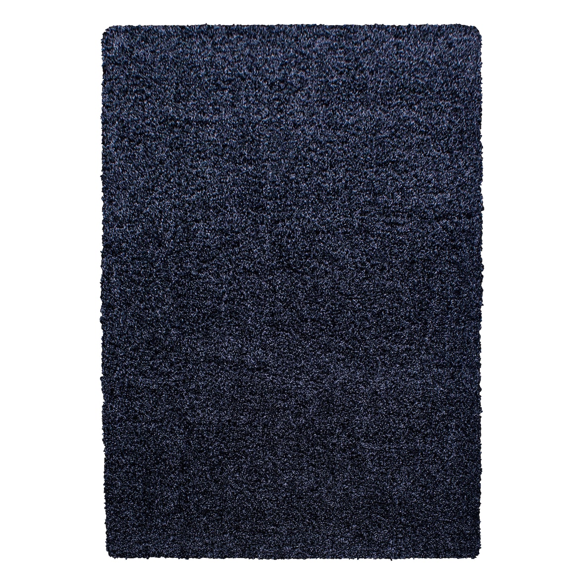 Teppich Hochflor Unifarben Polypropylen Wohnzimmer Shaggy Marineblau Läufer 100x200 | Kadima Design