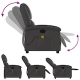 thumbnail of vidaXL Massagesessel Relaxsessel Echtleder Grau