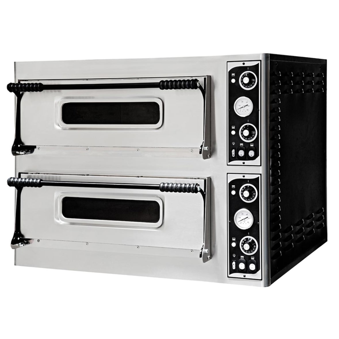 Pizzaofen Profi 44 für Pizzen bis 8 x Ø 32 cm 2 Backkammern 400V