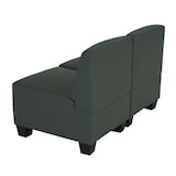 thumbnail of Sofá modular 2 plazas Couch Lyon, polipiel ~ gris oscuro, sin reposabrazos