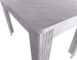 thumbnail of Esstisch rechteckig Grau 75x116x65 cm in Betonoptik Holzmaserung mit vier stabilen Beinen, pflegeleichte Tischplatte, modern