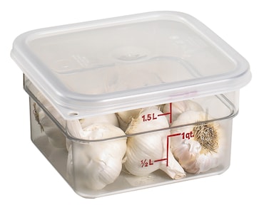 CAMBRO - 2SFSCW-135 - Recipiente quadrado 1,9 L - 18,5 x 18,5 x 10 cm - Transparente (Tampa não incluída)