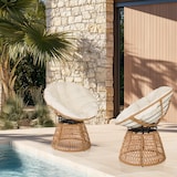 thumbnail of Papasansessel / Drehsessel WEAVORA Outdoor beige hjh LIVING