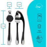 thumbnail of SOEM© Knoflookpers / Gemberpers met Ergonomische Handgreep ook geschikt voor Gember - RVS - Horeca Kwaliteit - Mat