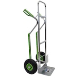 thumbnail of Sackkarre mit Treppenrutsche Traglast 200 kg Aluminium Lufträder Stapelkarre Transportkarre