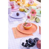 thumbnail of 6 Pappteller 21cm mit Goldrand Partyteller Einwegteller plastikfrei Partygeschirr Geburtstag Kindergeburtstag Partydeko Tischdeko Bunt Pastell Gold