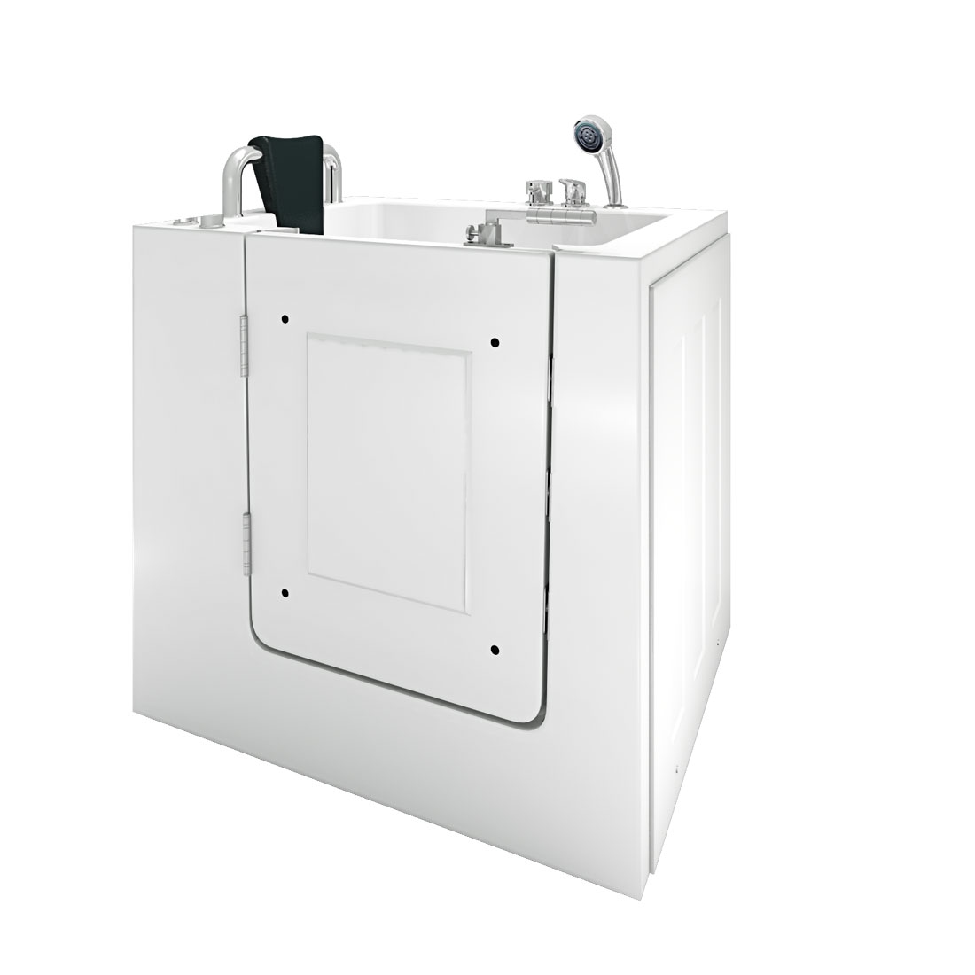 AcquaVapore Sitzwanne Whirlpool Badewanne mit Tür S02WP-B-L 100x78cm