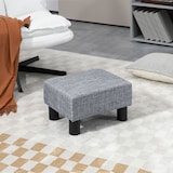 thumbnail of HOMCOM Pouf Poggiapiedi Imbottito in Tessuto Effetto Lino Grigio